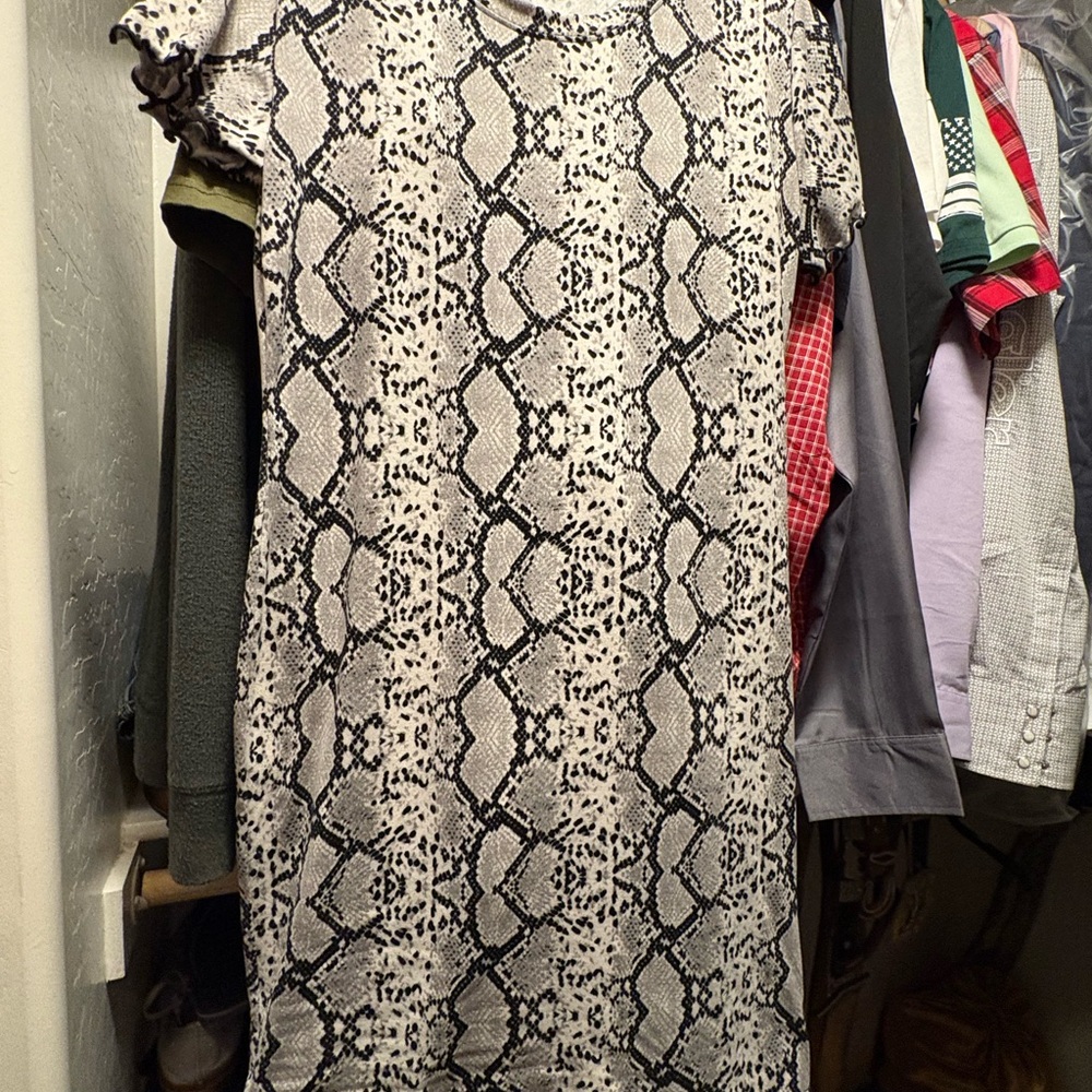 Snakeskin Print Dress
